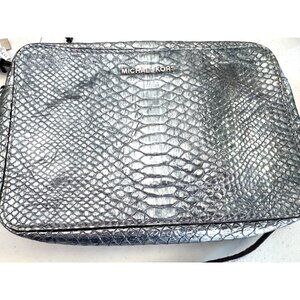 Michael Kors Metallic Snakeskin Crossbody Bag With Adjustable Strap & Chain Deta